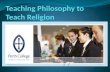 Teaching Philosophy to Teach Religion