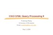 CSCI 5708: Query Processing II