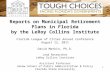 Reports on Municipal Retirement Plans in Florida by the LeRoy Collins Institute