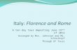 Italy:  Florence and Rome