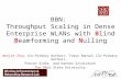 BBN:  Throughput  Scaling in  Dense Enterprise  WLANs  with  B lind  B eamforming  and  N ulling