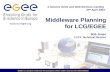 Middleware Planning for LCG/EGEE Bob Jones EGEE  Technical Director