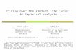 Pricing Over the Product Life Cycle:  An Empirical Analysis
