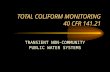 TOTAL COLIFORM MONITORING 40 CFR 141.21