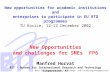 New opportunities for academic institutions and enterprises to participate in EU RTD programmes