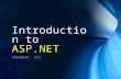 Introduction to  ASP.NET
