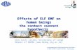 Effects of ELF EMF on human beings the contact current hypothesis