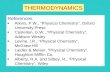 References · Atkins, P.W., “Physical Chemistry”, Oxford       University Press