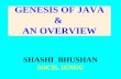 GENESIS OF JAVA &  AN OVERVIEW