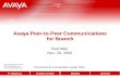 Avaya Peer-to-Peer Communications for Branch