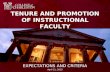 TENURE AND PROMOTION OF INSTRUCTIONAL FACULTY EXPECTATIONS AND CRITERIA