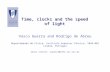 Time, clocks and the speed of light