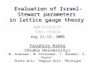 Evaluation of Israel-Stewart parameters  in lattice gauge theory