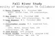 Fall River Study University of Washington TA Collaboration