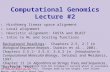 Computational Genomics Lecture #2