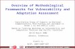 Overview of Methodological Frameworks for Vulnerability and Adaptation Assessment