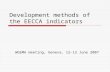 Development methods of the EECCA indicators