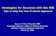 Strategies for Success with the IRB Tips to Help Get Your Protocol Approved
