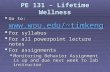 PE 131 – Lifetime Wellness