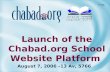 Launch of the Chabad School Website Platform