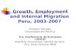 Growth, Employment and Internal Migration  Peru, 2003-2007