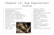 Chapter 13- How Populations Evolve