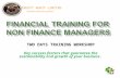 FINANCIAL TRAINING FOR NON FINANCE MANAGERS