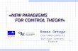 «NEW PARADIGMS      FOR CONTROL THEORY»