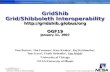 GridShib Grid/Shibboleth Interoperability gridshib.globus/org OGF19 January 31, 2007