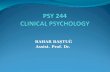 PSY 244 CLINICAL PSYCHOLOGY
