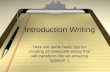 Introduction Writing