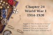 Chapter 24  World War I 1914-1920