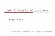 Link Analysis Algorithms