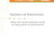 Factors of Extinction