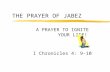 THE PRAYER OF JABEZ