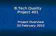 B.Tech  Quality Project 401
