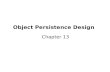 Object Persistence Design