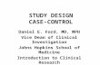 STUDY DESIGN CASE-CONTROL