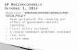 AP Macroeconomics October 1, 2014