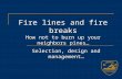 Fire lines and fire breaks How not to burn up your neighbors pines…