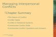 Managing Interpersonal  Conflicts