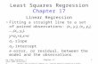 Least Squares Regression Chapter 17