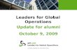 Leaders for Global Operations