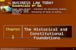 The Historical and  Constitutional Foundations