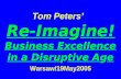 Tom Peters’   Re-Ima g ine! Business Excellence in a Disru p tive A g e Warsaw/19May2005