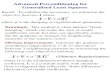 Advanced Preconditioning for           Generalized Least Squares