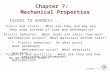 Chapter 7:    Mechanical Properties