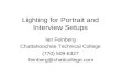Lighting for Portrait and Interview Setups