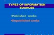 TYPES OF INFORMATION SOURCES
