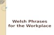 Welsh Phrases for the Workplace